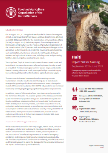 Haiti – Urgent call for funding (September 2021–May 2022)